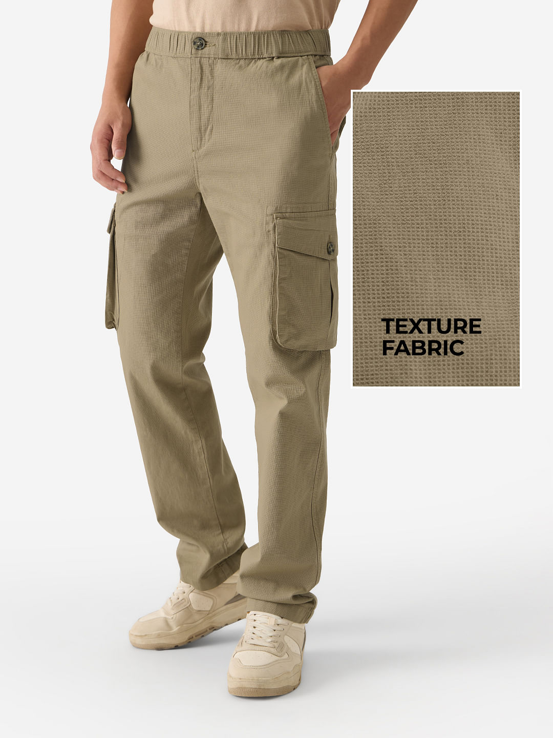TAIAOJING Men's Cargo Pants Fashion Sports Casual Pants Elastic Waist  Straight Leg Loose Pants - Walmart.com